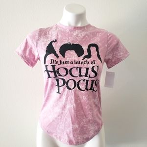 Disney Hocus Pocus Shirt Size XS NWT Pink White Halloween